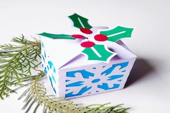3D SVG Christmas Box Design