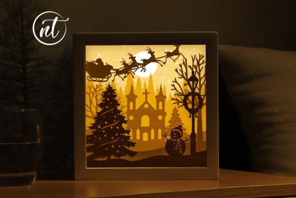 3D SVG Christmas Paper Cutting Template