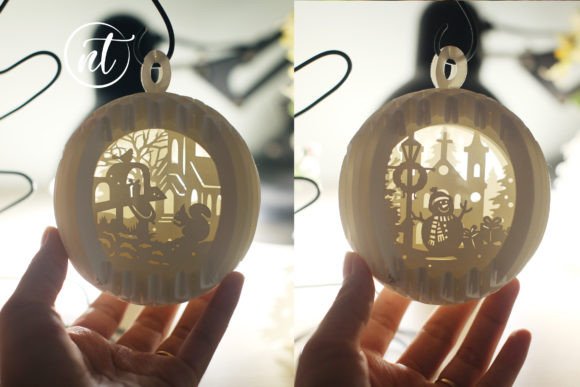 3D SVG Christmas Sphere Popup Mini