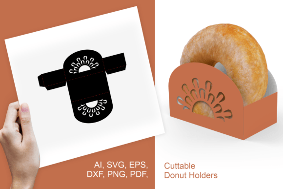Bloom Donut Holder Paper Cut Template