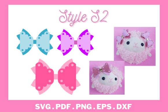 Bow SVG, Hairbow Template SVG, PDF S2
