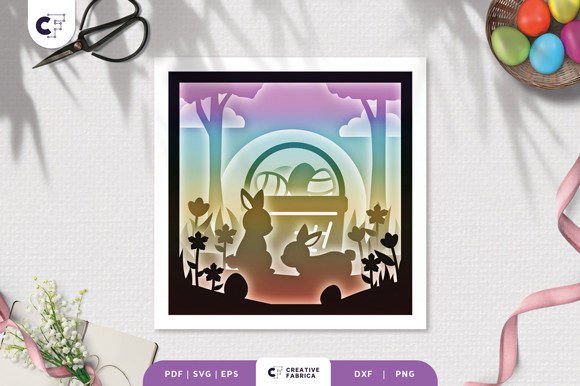 Bunny Easter Egg Basket Shadow Box: A 3D SVG Review