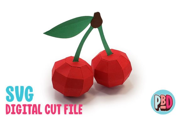 Cherries 3D SVG Shapes for Branding