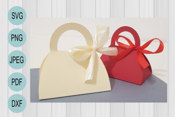 Cutie Valentina Purse Box Template: 3D SVG Shapes