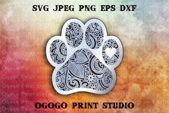 Dog Paw 3D SVG Shapes