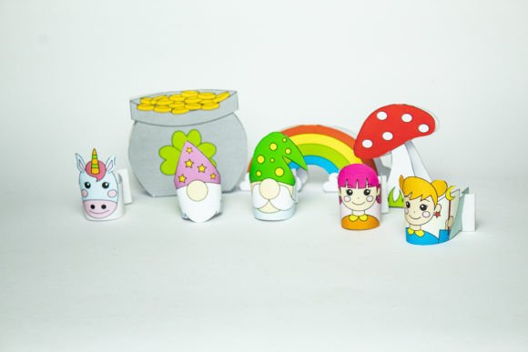 Fairy Land Paper Toy Set 3D SVG