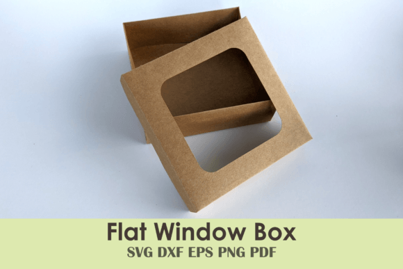 Flat Window Box with Lid 3D SVG Shapes