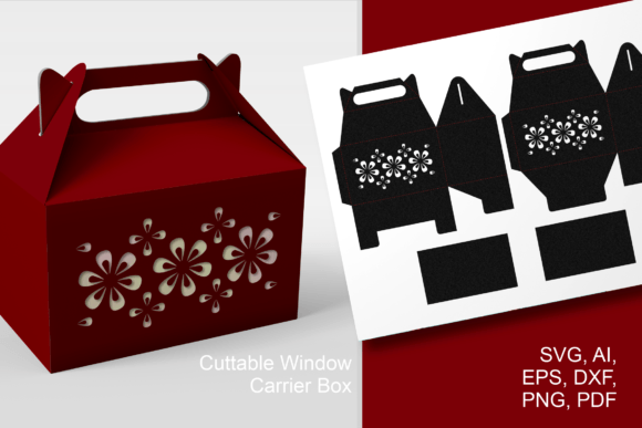 Flower Patterned Gable Box Template: 3D SVG Shapes Review