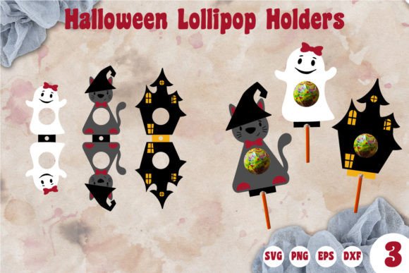 Halloween Lollipop Holders SVG, Candy