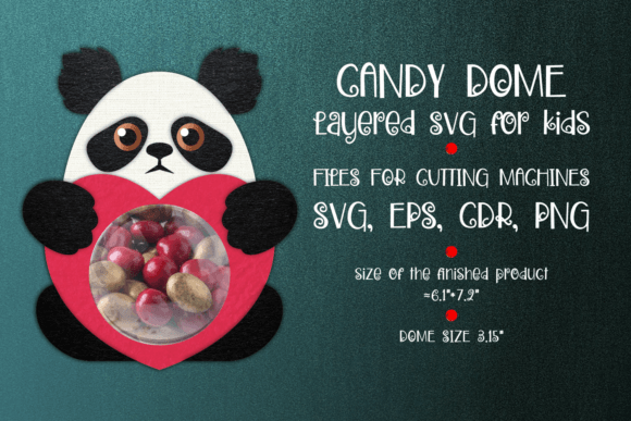 Panda Candy Dome Paper Craft Template