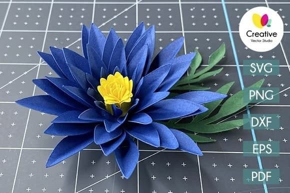 Paper Flower SVG Template №3 3D SVG Shapes