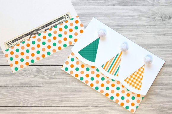 Party Hat Money Holder Card SVG Review