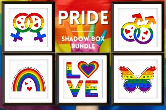 Pride Shadow Box 3D SVG