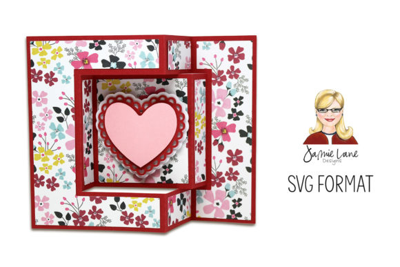 Scallop Heart Fancy Fold Card