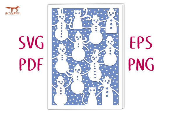 Snowman Winter Holidays Card SVG Cut