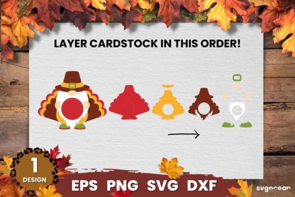 Thanksgiving Gnome Candy Holder 3D SVG Shapes