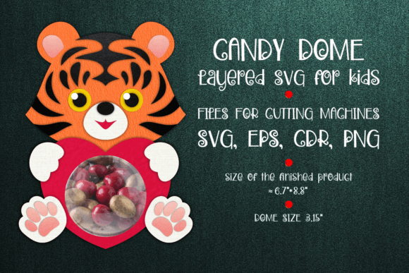 Tiger Candy Dome Christmas Paper Craft