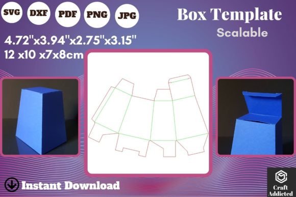 Trapezoid Box 3D SVG for Shapes