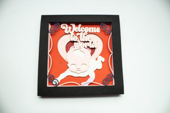 Welcome to the World Shadow Box 3D SVG